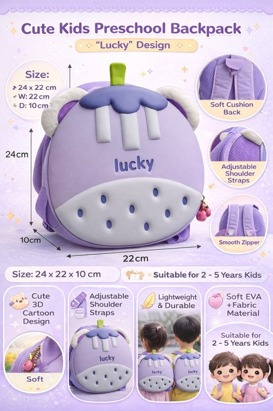 Cute Strawberry Lucky Pre Schoolbag